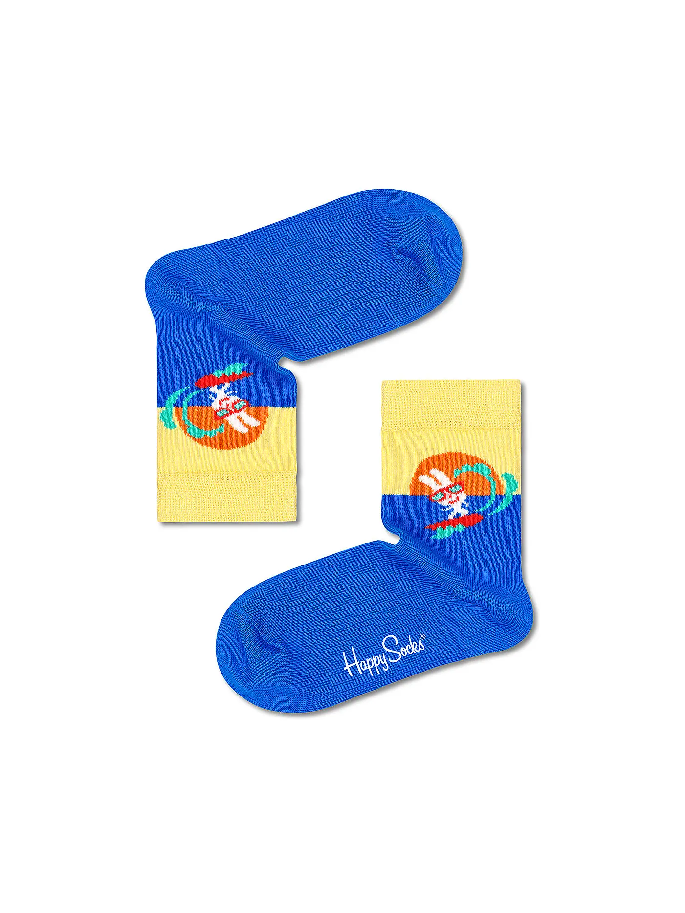 HAPPY SOCKS | Kinder Socken SURFING BUNNY medium blue | 